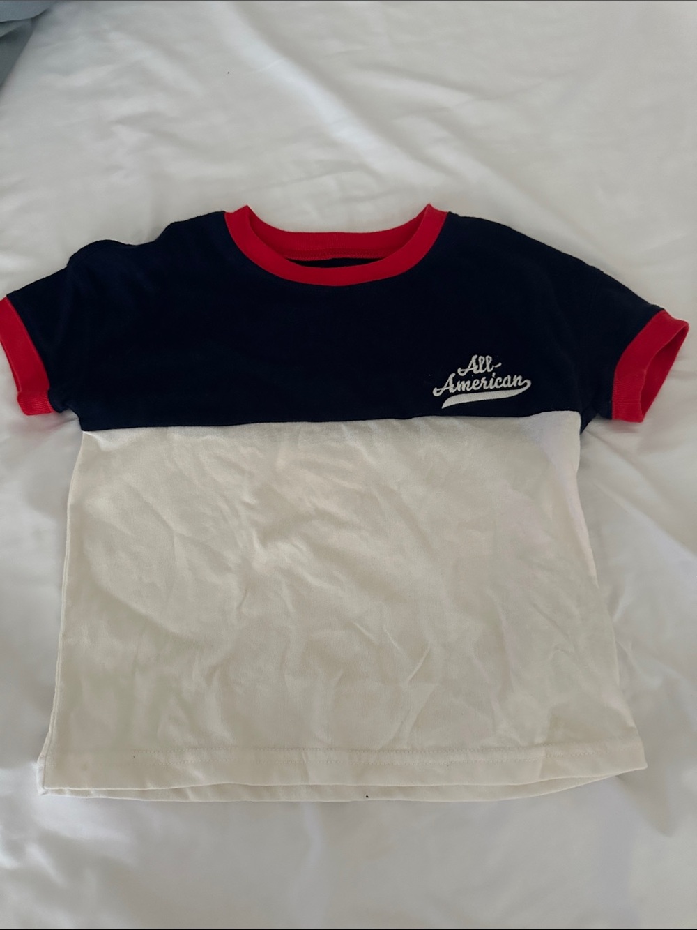 Carter's Navy, White & Red Trim 'All American' Short Sleeve Tee